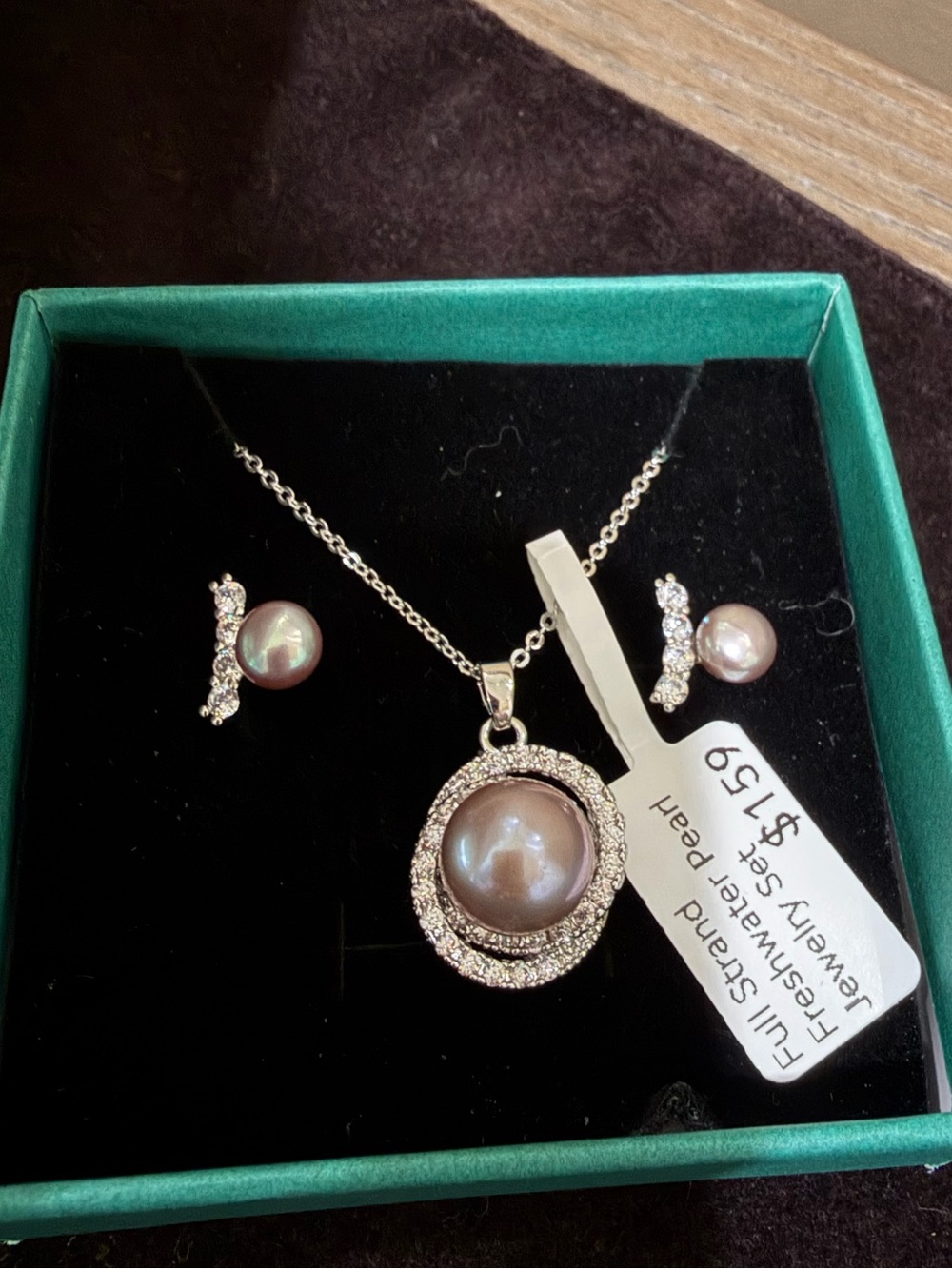 Genuine Freshwater Edison Pearl Necklace Set 18k Gold over 925 Sterling Silver